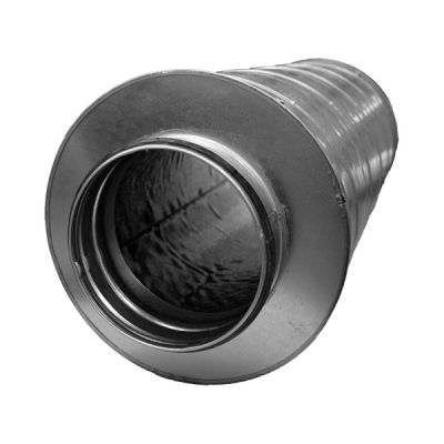 Ronde geluiddemper Ø 100mm - lengte 600mm (50mm isolatie)