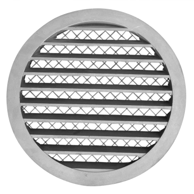 Muur rooster vlak 160mm buitenlucht aluminium