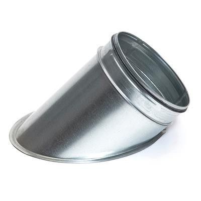 Spiro Platte Aftakking 45° Ø 400 mm. SAFE (met rubber)