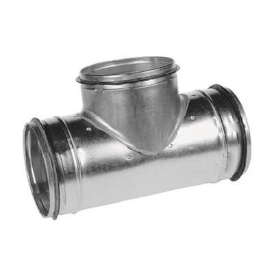 Spiro T-stuk 90° Ø 160-080 mm. SAFE (met rubber) 160-080-160