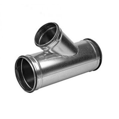 Spiro T-stuk 45° Ø 250 mm. SAFE (met rubber) 250-250-250