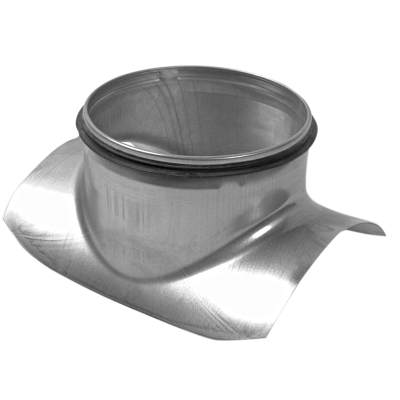 Spiro Zadelstuk 90° Ø 315/355-080 mm. SAFE (met rubber)